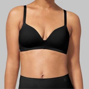 Tommy John Black Comfort Smoothing Lightly Lined Wireless Seamless T-Shirt Bra
